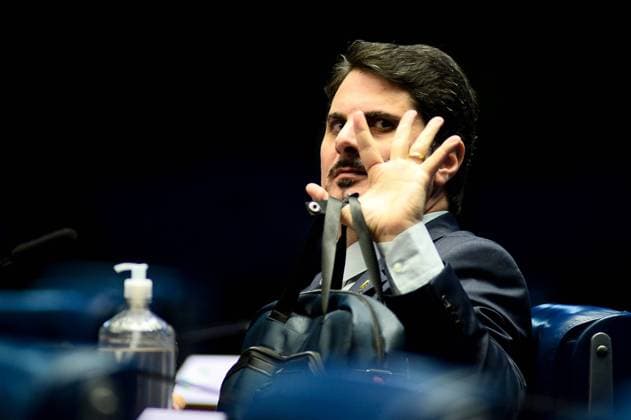 BRASÍLIA, DF - 07.07.2022: SESSÃO PLENÁRIA SENADO - This Thursday (7) the plenary session of the Federal Senate takes place. In the photo, Senator Marcos do Val. x2231358x  TonxMolina