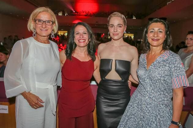 30 06 2022, Grafenegg Lower Austria, Austrian Film Award 2022, award gala d Academy of Austrian Film in the picture Provincial Governor Johanna Mikl Leitner, Katharina Albrecht Stadler, Verena Altenberger, StR Veronica Kaup Hasler, Austrian Film Award 2022.