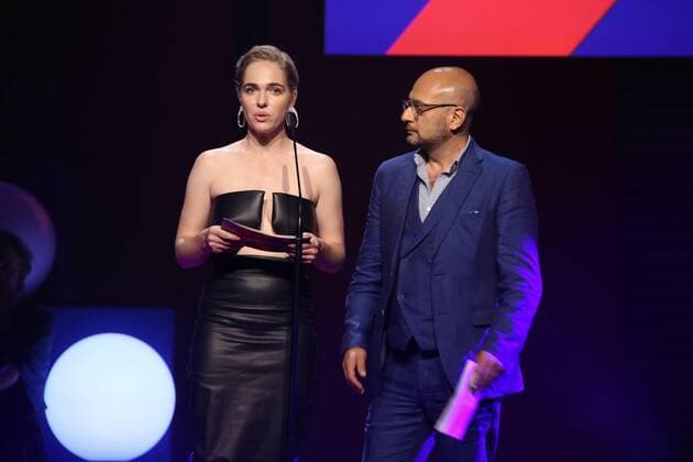 30 06 2022, Grafenegg Lower Austria, Austrian Film Award 2022, award gala d Academy of Austrian Film in the picture Verena Altenberger, Arash T Riahi, a d stage, Austrian Film Award 2022.