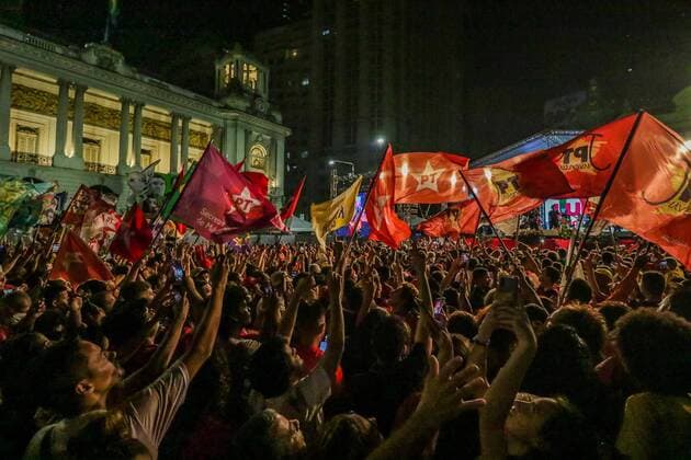 July 7, 2022: BRAZIL. RIO DE JANEIRO. July 7, 2022. ELECTION. Presidential candidate Luis InoÂ¡cio Lula da Silva and his vice president Geraldo Alckimin hold a rally in CineloÂ¢ndia, downtown, trying to get elected president of the country. - ZUMAl255 20220707_zip_l255_013 Copyright: xEllanxLustosax