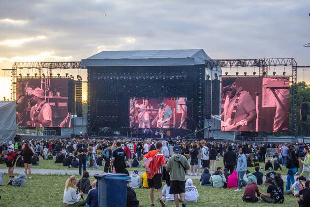 Illustration picture shows the stage during the first day of the Les Ardentes music festival in Liege, Thursday 07 July 2022. The 15th edition of the festival is taking place from July 7 to July 10. The 2020 and 2021 editions of the festival had to be cancelled due to the Corona virus pandemic.  THOMASxMICHIELS 37120336