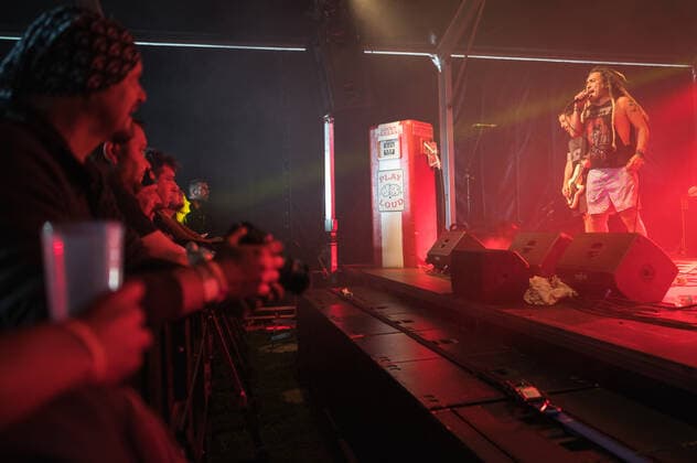The Argentinian band Boom Boom Kid performs during the Mighty Sounds music festival, which began in Tabor, Czech Republic, on July 8, 2022. (CTKxPhoto PetrxSkrivanek) CTKPhotoP2022070807875  SKR_012
