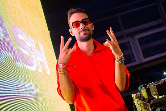 DJ Flash performs at the Les Ardentes music festival in Liege, Saturday 09 July 2022. The 15th edition of the festival is taking place from July 7 to July 10. The 2020 and 2021 editions of the festival had to be cancelled due to the Corona virus pandemic.  THOMASxMICHIELS 37197214