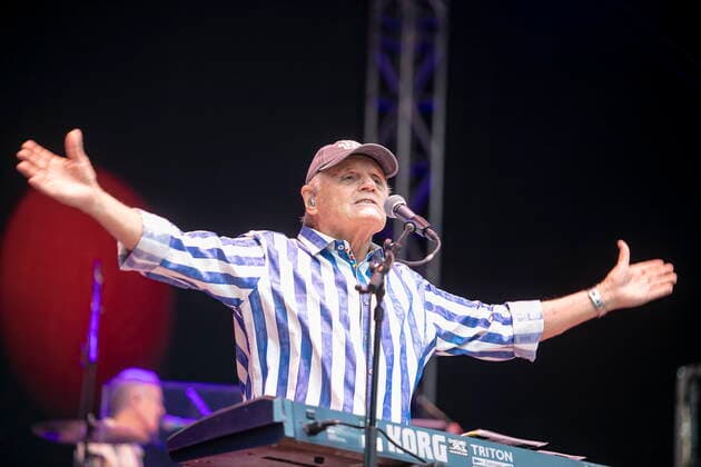 The Beach Boys Sixty Years of the Sound of Summer with Bruce Johnston keyboards from 1965, born June 27, 1942 in Chicago, Illinois, as Billy Baldwin live during an open air performance at the Freilichtbühne Junge Garde Dresden