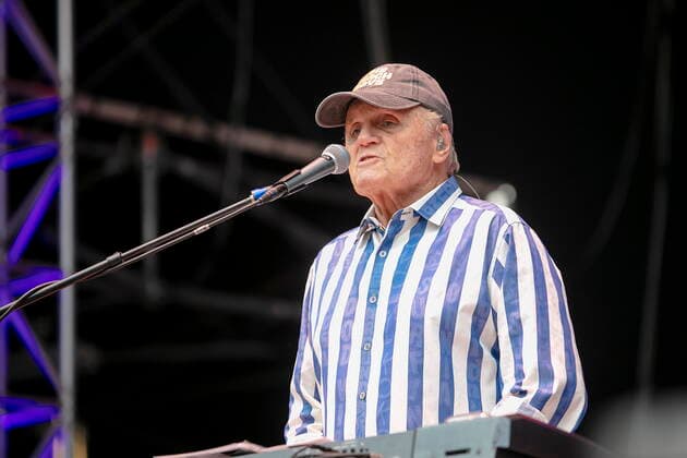 The Beach Boys Sixty Years of the Sound of Summer with Bruce Johnston keyboards from 1965, born June 27, 1942 in Chicago, Illinois, as Billy Baldwin live during an open air performance at the Freilichtbühne Junge Garde Dresden