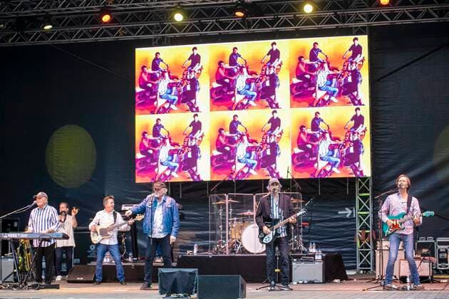 The Beach Boys Sixty Years of the Sound of Summer with the last remaining founding member Mike Love born 15 March 1941 in Los Angeles, California as Michael Edward Love live during an open air performance at the Freilichtbühne Junge Garde Dresden