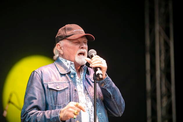 The Beach Boys Sixty Years of the Sound of Summer with the last remaining founding member Mike Love lead vocals, born March 15, 1941 in Los Angeles, California as Michael Edward Love live during an open air performance at the Freilichtbühne Junge Garde Dresden