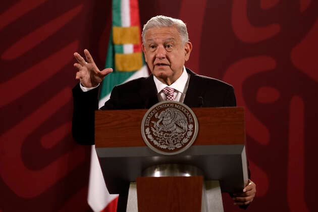 July 15, 2022, Mexico City, Mexico City, Mexico: July 15, 2022, Mexico City, Mexico: Mexican President, Andres Manuel Lopez Obrador, talking during his daily briefing conference at the National Palace. on Jul 15, 2022 In Mexico City, Mexico. Mexico City Mexico - ZUMAe321 20220715_zia_e321_019 Copyright: xLuisxBarronx xEyepixxGroupx