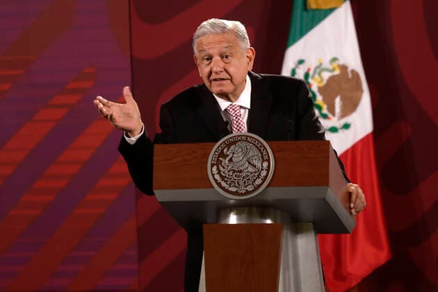 July 15, 2022, Mexico City, Mexico City, Mexico: July 15, 2022, Mexico City, Mexico: Mexican President, Andres Manuel Lopez Obrador, talking during his daily briefing conference at the National Palace. on Jul 15, 2022 In Mexico City, Mexico. Mexico City Mexico - ZUMAe321 20220715_zia_e321_022 Copyright: xLuisxBarronx xEyepixxGroupx