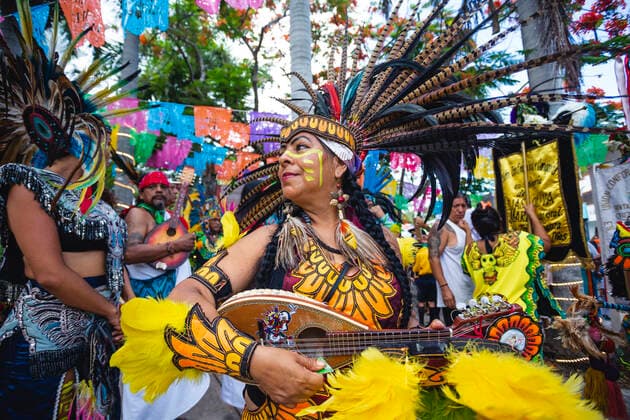 July 16, 2022, Mexico City, Mexico City, USA: July 16, 2022, Playa del Carmen, Mexico: People take part during a procession as part of the celebrations of the Virgin of Carmen, patron saint of the city of Playa del Carmen, in the state of Quintana Roo, Like every year, residents of the region carry out this celebration on the occasion of the day of the Virgen of the Carmen. on July 16, 2022 in Playa del Carmen; Mexico. Mexico City USA - ZUMAe321 20220716_zia_e321_003 Copyright: xeyepixx