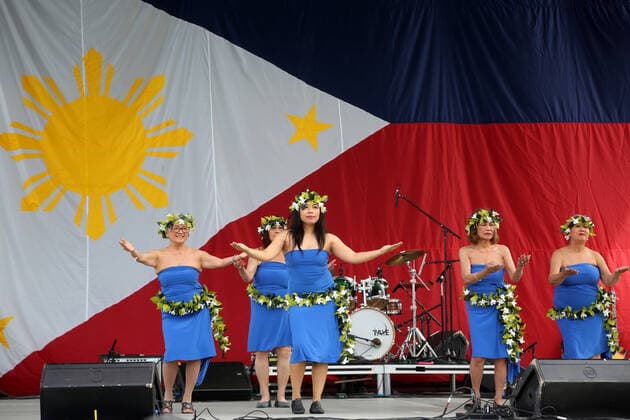 Philippine Festival In Mississauga Dancers perform a Polynesian Hula dance to traditional Filipino songs during the Philippine Festival in Mississauga, Ontario, Canada, on July 17, 2022. Mississauga Canada  Copyright: xCreativexTouchxImagingxLtdx originalFilename: friedman-philippi220717_npEqv.jpg