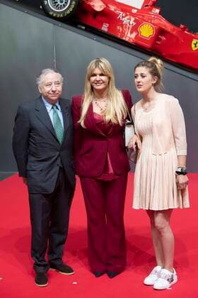 from left Jean TODT, former team boss Ferrari, Corinna and Gina SCHUMACHER, red carpet, red carpet show, arrival, award of the state prize of North Rhine Westphalia in Cologne on 20 07 2022