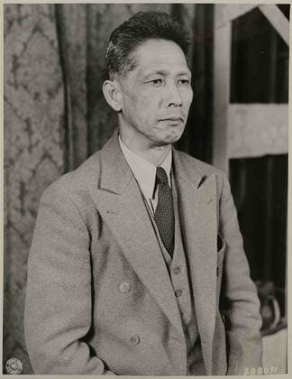 Teiichi Suzuki during the trial for war crimes at International Military Tribunal for the Far East, 1947. WorldxHistoryxArchive 01 01 1947 917_05_WHA_181_0286