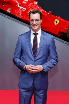 NRW Minister President Hendrik Wüst at the presentation of the State Prize of the State of North Rhine-Westphalia to Michael Schumacher at Motorworld Cologne, 20 07 2022 NRW Germany Copyright: xChristophxHardtx