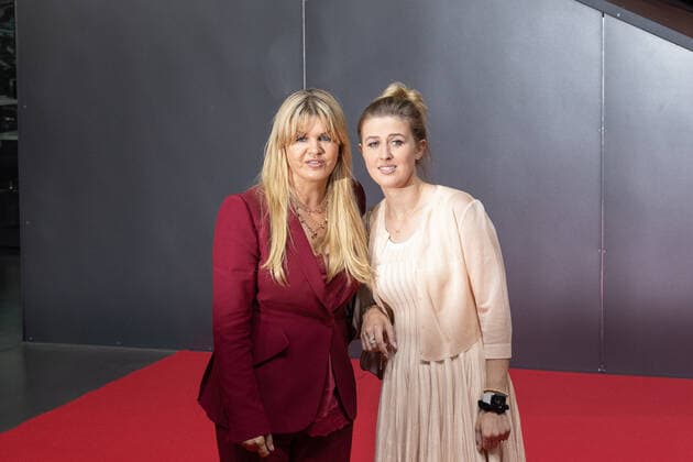 State Prize of the State of North Rhine-Westphalia for 7-time Formula 1 World Champion Michael Schumacher In the Motorworld in Cologne, Minister President Hendrik Wüst presented the State Prize to wife Corinna and daughter Gina Maria Schumacher, who accepted the prize on behalf of Michael Schumacher 20 07 2022 Cologne Butzweilerhof NRW Germany