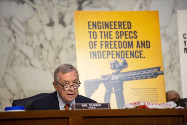 News Themen der Woche KW29 News Bilder des Tages Senate Majority Leader Dick Durbin, D-IL, speaks during a Senate Judiciary Committee hearing entitled After the Highland Park Attack: Protecting Our Committees from Mass Shootings at the U.S. Capitol in Washington, DC on Wednesday, July 20, 2022. A Fourth of July parade in Highland Park, where 7 were killed by a 21-year-old with an assault weapon, marked the 309th mass shooting in the United States in 2022.  WAP20220720321 BONNIExCASH