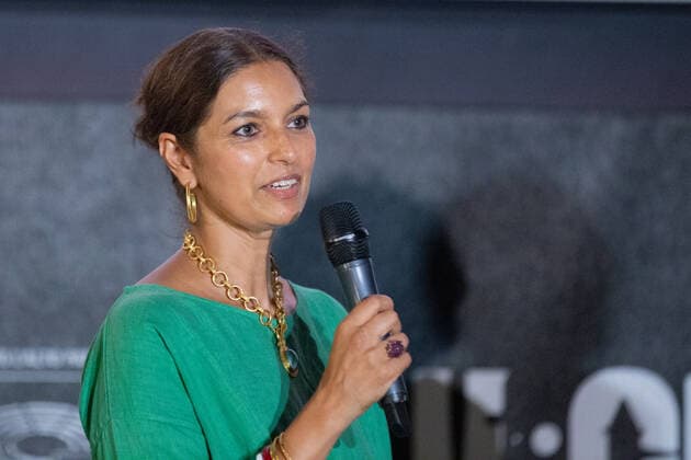 Italy: Fanny Ardant in Rome The writer Jhumpa Lahiri in the San Cosimato cinema arena in Rome Rome Italy Copyright: MatteoxNardone
