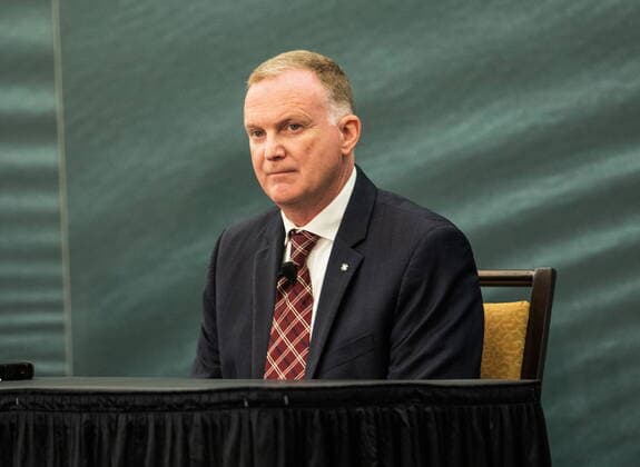 July 25, 2022, Halifax, NS, Canada: Chief Supt. Darren Campbell provides testimony related to support for family members at the Mass Casualty Commission inquiry into the mass murders in rural Nova Scotia on April 18 19, 2020, in Halifax on Monday, July 25, 2022. Gabriel Wortman, dressed as an RCMP officer and driving a replica police cruiser, murdered 22 people. Halifax Canada - ZUMAc35_ 20220725_zaf_c35_012 Copyright: xKellyxClarkx