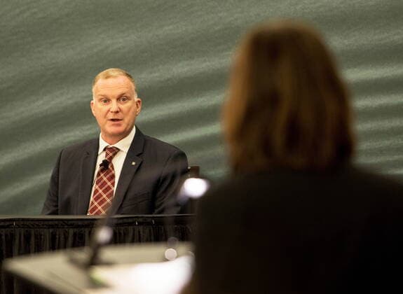 July 25, 2022, Halifax, NS, Canada: Chief Supt. Darren Campbell provides testimony related to support for family members at the Mass Casualty Commission inquiry into the mass murders in rural Nova Scotia on April 18 19, 2020, in Halifax on Monday, July 25, 2022. Gabriel Wortman, dressed as an RCMP officer and driving a replica police cruiser, murdered 22 people. Halifax Canada - ZUMAc35_ 20220725_zaf_c35_015 Copyright: xKellyxClarkx