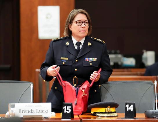 July 25, 2022, Ottawa, Ontario, CAN: RCMP Commissioner Brenda Lucki appears as a witness at the Standing Committee on Public Safety and National Security on Parliament Hill in Ottawa on Monday, July 25, 2022. The committee is looking into allegations of political interference in the 2020 Nova Scotia Mass Murder Investigation Ottawa CAN  - ZUMAc35_ 20220725_zaf_c35_093 Copyright: xSeanxKilpatrickx