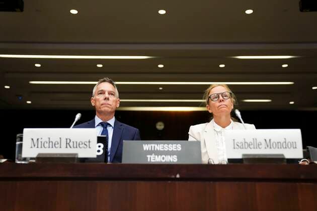 July 26, 2022, Ottawa, Ontario, CAN: Witnesses Isabelle Mondou, Deputy Minister of Canadian Heritage and Michel Ruest, Senior Director, Programs, Sport Canada Branch of Canadian Heritage appear at the standing committee on Canadian Heritage in Ottawa on Tuesday, July 26, 2022, looking into Hockey Canada s involvement in alleged sexual assaults committed in 2018. Ottawa CAN - ZUMAc35_ 20220726_zaf_c35_011 Copyright: xSeanxKilpatrickx