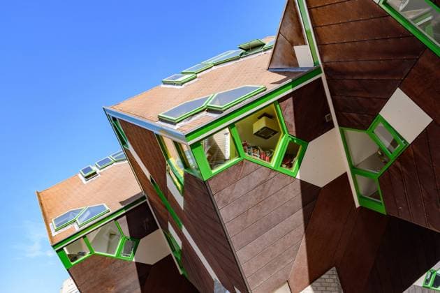 IMAGO Creative, Architektur, Zukunftsmodell Tiny house Creative Highlights World helmond, netherlands, 14 july 2022, experimental housing complex kubuswoningen *** helmond, niederlande, 14. juli 2022, experimenteller wohnkomplex kubuswoningen Copyright: xWolfgangxSimlingerx