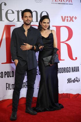 July 26, 2022, Mexico City, Mexico City, Mexico: July 26, 2022, Mexico City, Mexico: Gonzalo Vega Jr, Estefania Hinojosa pose for photos during the red carpet of Ã¢â‚¬ËœEnfermo de AmorÃ¢â‚¬â ¢ film premiere at Cinemex Amtara. on July 26, 2022 in Mexico City, Mexico. Mexico City Mexico - ZUMAe321 20220726_zia_e321_069 Copyright: xJulianxLopezx xEyepixxGroupx