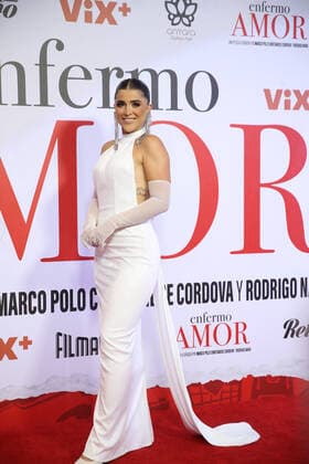 July 26, 2022, Mexico City, Mexico City, Mexico: July 26, 2022, Mexico City, Mexico: Cassandra Sanchez Navarro poses for photos during the red carpet of Ã¢â‚¬ËœEnfermo de AmorÃ¢â‚¬â ¢ film premiere at Cinemex Amtara. on July 26, 2022 in Mexico City, Mexico. Mexico City Mexico - ZUMAe321 20220726_zia_e321_074 Copyright: xJulianxLopezx xEyepixxGroupx
