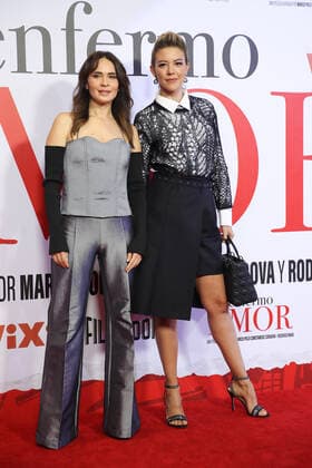 July 26, 2022, Mexico City, Mexico City, Mexico: July 26, 2022, Mexico City, Mexico:Fernanda Castillo, Adriana Louvier pose for photos during the red carpet of Ã¢â‚¬ËœEnfermo de AmorÃ¢â‚¬â ¢ film premiere at Cinemex Amtara. on July 26, 2022 in Mexico City, Mexico. Mexico City Mexico - ZUMAe321 20220726_zia_e321_079 Copyright: xJulianxLopezx xEyepixxGroupx