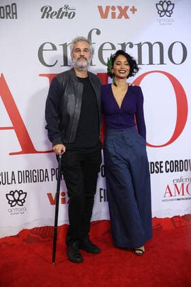 July 26, 2022, Mexico City, Mexico City, Mexico: July 26, 2022, Mexico City, Mexico: Juan Pablo Medina, Maya Zapata pose for photos during the red carpet of Ã¢â‚¬ËœEnfermo de AmorÃ¢â‚¬â ¢ film premiere at Cinemex Amtara. on July 26, 2022 in Mexico City, Mexico. Mexico City Mexico - ZUMAe321 20220726_zia_e321_085 Copyright: xJulianxLopezx xEyepixxGroupx