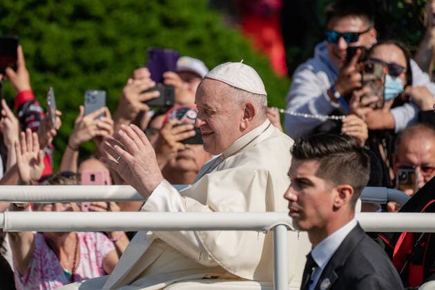 July 28, 2022, Saint-Anne-de-Beaupre, Quebec, Can: Pope FRANCIS will make a pastoral visit to canada at Cathedral-Basilica of Notre-Dame de Quebec,Saint-Anne-de-Beaupre,Quebec,Can on July-28-2022. Saint-Anne-de-Beaupre Canada - ZUMAl128 20220728_zap_l128_003 Copyright: xPatricexLapointex