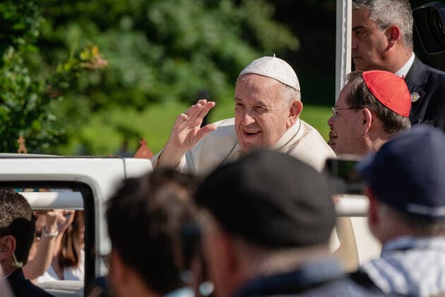 July 28, 2022, Saint-Anne-de-Beaupre, Quebec, Can: Pope FRANCIS will make a pastoral visit to canada at Cathedral-Basilica of Notre-Dame de Quebec,Saint-Anne-de-Beaupre,Quebec,Can on July-28-2022. Saint-Anne-de-Beaupre Canada - ZUMAl128 20220728_zap_l128_004 Copyright: xPatricexLapointex