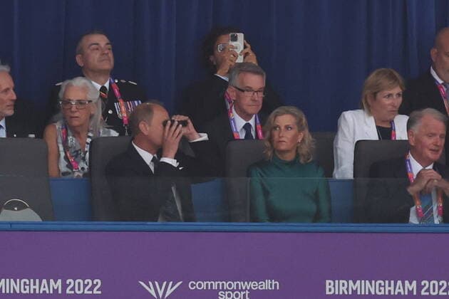 . 28 07 2022. Birmingham , United Kingdom. Prince Charles and Camilla and Prince Edward and Sophie at the opening ceremony of the 2022 Commonwealth Games in Birmingham, United Kingdom.  xStephenxLockx xi-Imagesx IIM-23646-0005