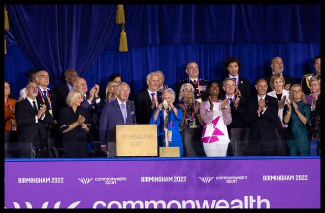 . 28 07 2022. Birmingham , United Kingdom. Prince Charles and Camilla at the opening ceremony of the 2022 Commonwealth Games in Birmingham, United Kingdom.  xStephenxLockx xi-Imagesx IIM-23646-0045