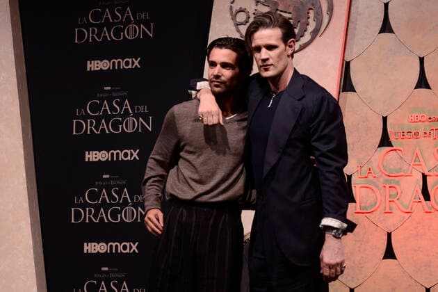 July 29, 2022, Mexico City, Mexico City, Mexico: July 29, 2022, Mexico City, Mexico: Actors Fabien Frankel and Matthew Robert Smith attend Ã¢â‚¬ËœHouse of the DragonÃ¢â‚¬â ¢ HBO originals Tv Series press conference at St. Regis Mexico City Hotel. on July 29, 2022 in Mexico City, Mexico. Mexico City Mexico - ZUMAe321 20220729_zia_e321_050 Copyright: xCarlosxTischlerx xEyepixxGroupx