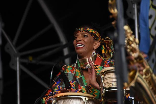 July 30, 2022, Malmesbury, England, United Kingdom: Womad (World of Music and Dance) festival took place at Charlton Park, Wiltshire. Acts from all over the world gathered for the festival s fourtieth anniversary. Osibisa have been going 50 years and were introduced by Peter Gabriel. Malmesbury United Kingdom - ZUMAr169 20220730_zip_r169_003 Copyright: xRodxHarbinsonx