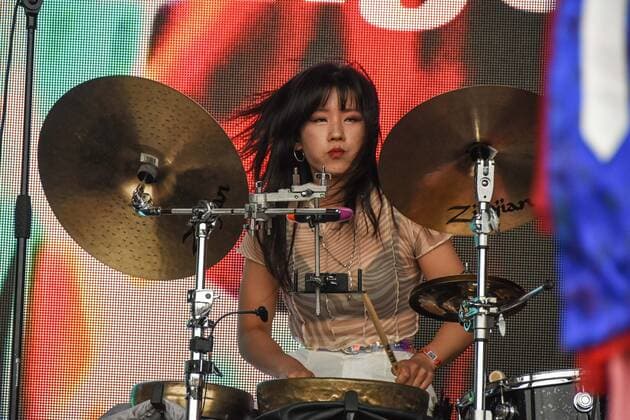 July 30, 2022, Malmesbury, England, United Kingdom: Womad (World of Music and Dance) festival took place at Charlton Park, Wiltshire. Acts from all over the world gathered for the festival s fourtieth anniversary. ADG7 from South Korea shared their contemporary take on traditional Korean folk music. Malmesbury United Kingdom - ZUMAr169 20220730_zip_r169_024 Copyright: xRodxHarbinsonx
