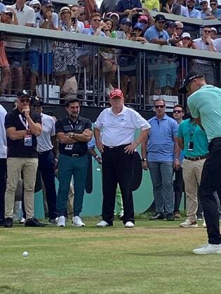 BEDMINSTER, NJ - JULY 31: Former President Donald Trump & Greg Norman at the 2022 LIV Golf Tournament at Trump National Golf Club in Bedminster, New Jersey on July 31, 2022. Copyright: xMediaPunchx