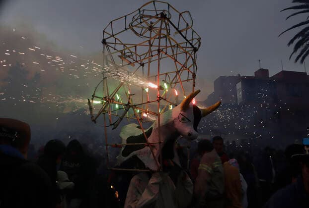 July 31, 2022, Mexico City, Mexico City, Mexico: July 31, 2022, Mexico City, Mexico: The Burning of the Bulls and Fair of Lights took place in Zapotitlan, on the occasion of the celebrations of the Day of Santiago Apostle. on July 31, 2022 in Mexico City, Mexico. Mexico City Mexico - ZUMAe321 20220731_zia_e321_053 Copyright: xGerardoxVieyra xEyepixxGroupx