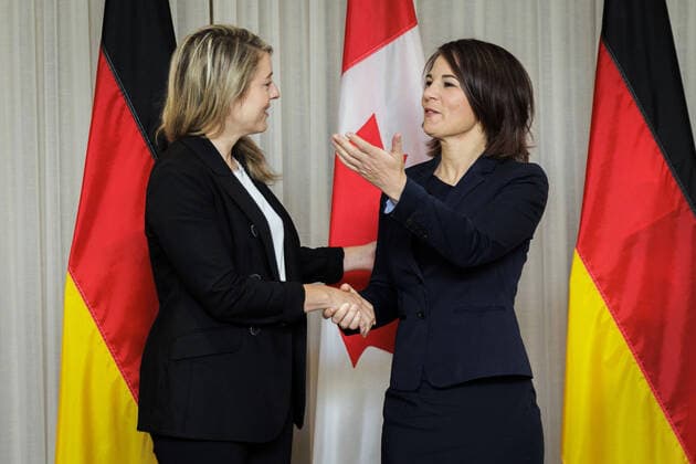 R L Annalena Baerbock, German Foreign Minister, meets Melanie Joly, Minister of Foreign Affairs of Canada, for talks in Montreal, 03 08 2022 Montreal Canada Copyright: xJaninexSchmitz photothek.dex