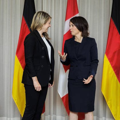 R L Annalena Baerbock, German Foreign Minister, meets Melanie Joly, Minister of Foreign Affairs of Canada, for talks in Montreal, 03 08 2022 Montreal Canada Copyright: xJaninexSchmitz photothek.dex