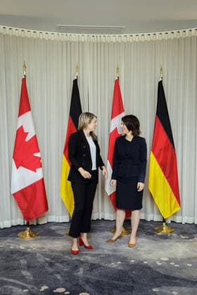 R L Annalena Baerbock, German Foreign Minister, meets Melanie Joly, Minister of Foreign Affairs of Canada, for talks in Montreal, 03 08 2022 Montreal Canada Copyright: xJaninexSchmitz photothek.dex