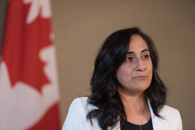 August 4, 2022, Toronto, Ont, CANADA: Minister of National Defence Anita Anand listens to a question from the media following the announcement regarding the next steps in the Canadian Armed ForcesöÄÃ efforts to support Ukraine, in Toronto, on Thursday, August 4, 2022. Toronto CANADA  - ZUMAc35_ 20220804_zaf_c35_019 Copyright: xTijanaxMartinx