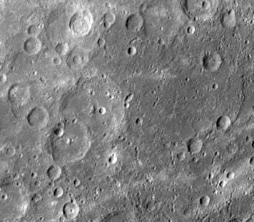 This image, from NASA s Mariner 10 spacecraft which launched in 1974, shows intercrater plains and heavily cratered terrain typical of much of Mercury outside the area affected by the formation of the Caloris basin. Copyright: xpiemagsx piemagsspace-14035 !ACHTUNG AUFNAHMEDATUM GESCHÄTZT!