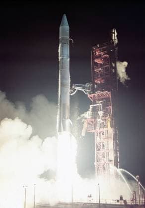 The launch of the Atlas-Centaur carrying the Mariner X spacecraft on November 3, 1973. This mission was for the exploration of the planets Venus and Mercury. Copyright: xpiemagsx piemagsspace-34660 !ACHTUNG AUFNAHMEDATUM GESCHÄTZT!