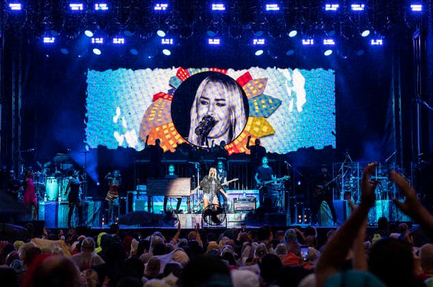 Sarah Connor live at a concert of her Herz Kraft Werke Tour at the Apoldaer Musiksommer 2022 on the Festwiese in the Herressener Promenade Apolda, 05 08 2022 Foto:xM.xKremerx xFuturexImage
