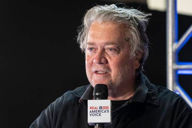 US: CPAC Texas 2022 Day 3 Former White House s chief strategist for Donald Trump Administration Steve Bannon reports from CPAC Texas 2022 conference at Hilton Anatole Dallas Texas United States Copyright: LevxRadin
