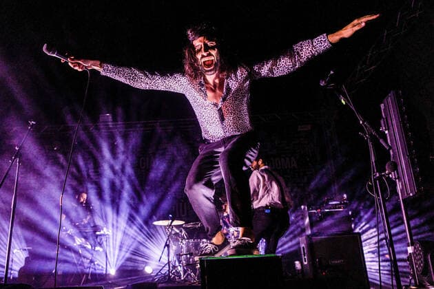 August 6, 2022, Montalto delle Marche, Italy: Aimone Romizi of Alternative Italian rock band Fast Animals and Slow Kids performs in the live concert. Montalto delle Marche Italy - ZUMAs197 20220806_zaa_s197_358 Copyright: xMairoxCinquettix