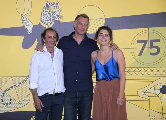 Entertainment Themen der Woche KW32 Entertainment Bilder des Tages Locarno, Swiss Locarno Film Festival 2022 GIGI LA LEGGE photocall film in International Competition In the photo: Alessandro Comodin director, Ester Vergolini, Pier Luigi Mecchia actors  Copyright: xNickxZonnax xipa-agency.netx xNickxZonnax