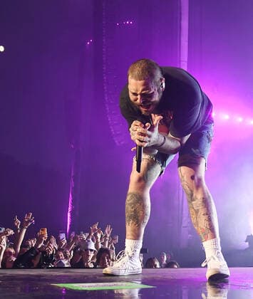 August 7, 2022, San Francisco, CA, USA: Post Malone performs during the 2022 Outside Lands Music and Arts Festival at Golden Gate Park on August 07, 2022 in San Francisco, California. San Francisco USA - ZUMAs181 20220807_zea_s181_009 Copyright: xImagespacex